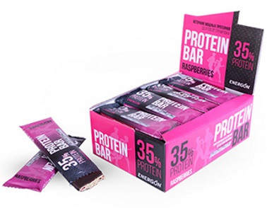 Мюсли прессованные. Батончик energy малина 40гр, Energon — 65fit