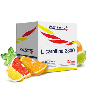 BE FIRST L-Carnitine 3300 мг Цитрусовый микс питьевая ампула 25мл — 65fit