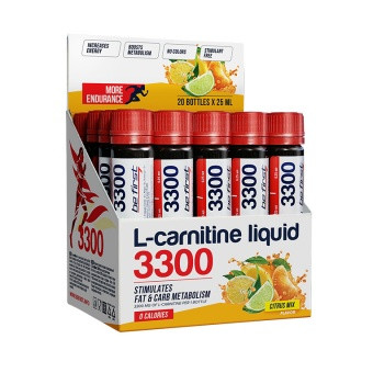 BE FIRST L-Carnitine 3300 мг Цитрусовый микс питьевая ампула 25мл — 65fit