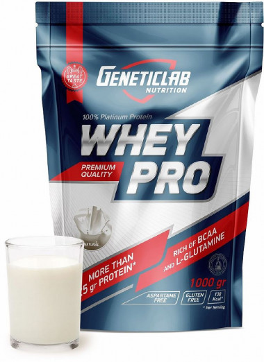 WHEY PRO натуральный 1000g, GeneticLab — 65fit