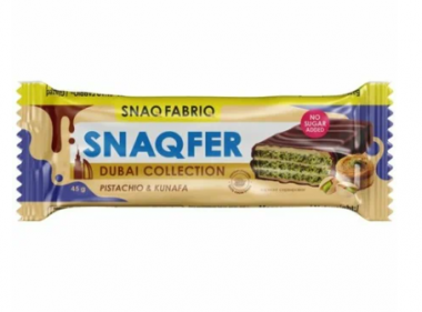 АКЦИЯ 2+1**_SNAQ FABRIQ Батончик вафельный глазир. с фисташковой пастой и хрустящим тестом 45г/20 &mdash; 65fit