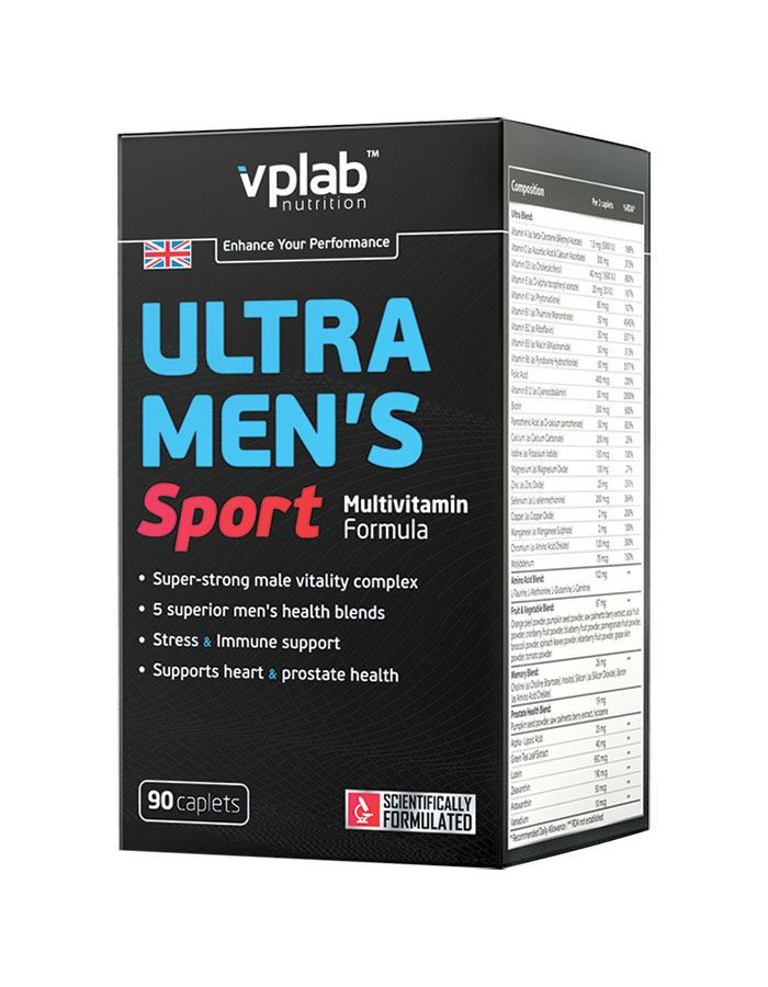 Ultra Men's Sport Multivitamin Formula 90caps, VPLAB фото 1 — 65fit