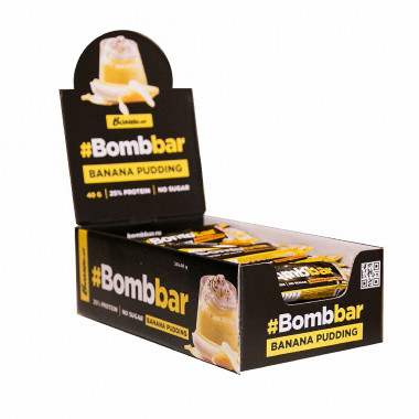 АКЦИЯ 2+1**_BOMBBAR Батончик глазированный "Банановый пудинг" 40г &mdash; 65fit