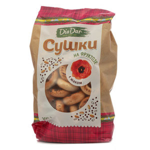 Сушка диетическая с маком на фруктозе 300гр, DiaDar фото 1 — 65fit