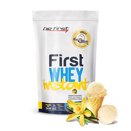FIRST Whey instant 900гр, ванильное мороженое, BE FIRST фото 1 — 65fit