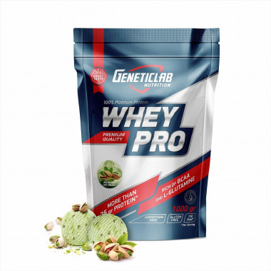 WHEY PRO фисташковое мороженое 1000g, GeneticLab — 65fit