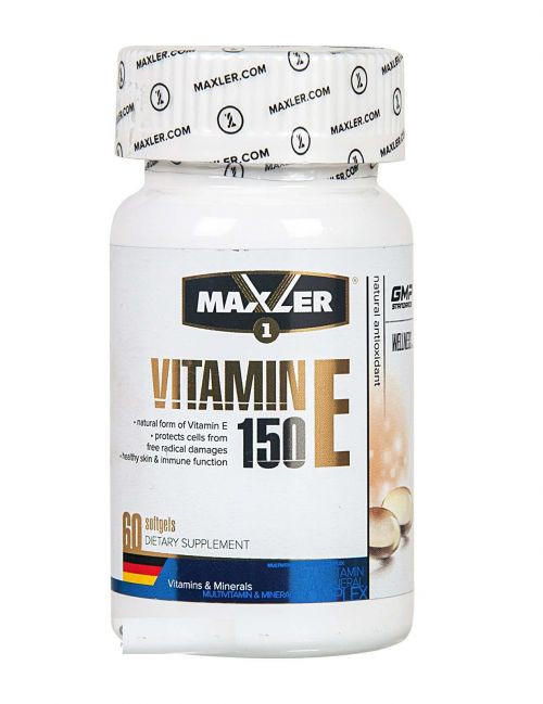 #MAXLER Vitamin E Natural form 150mg 60 softgels фото 1 — 65fit