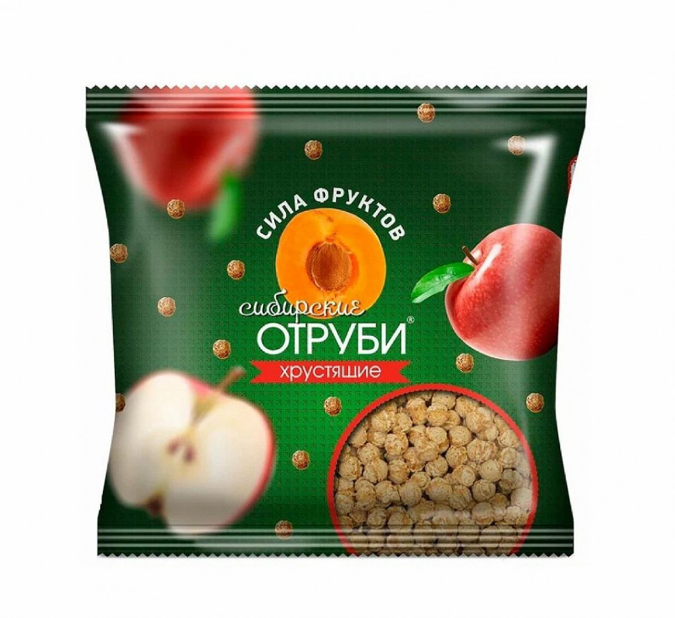 СИБИРСКИЕ ОТРУБИ "Сила фруктов" хрустящие 100г фото 1 — 65fit