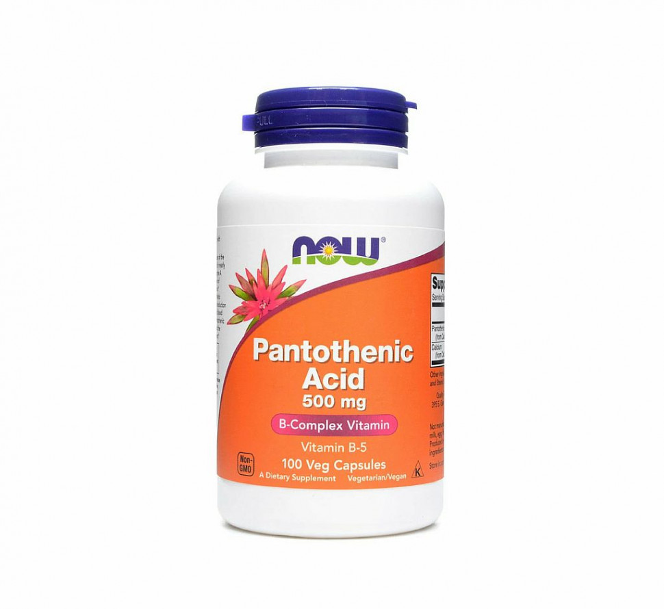 #NOW Pantothenic Acid 500mg 100caps фото 1 — 65fit
