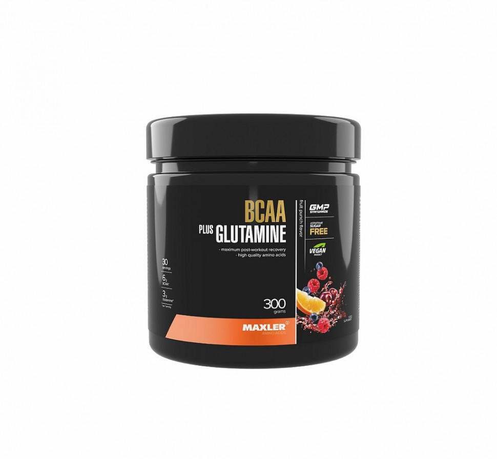 # MAXLER BCAA +Glutamine 300g (Fruit Punch) фото 1 — 65fit
