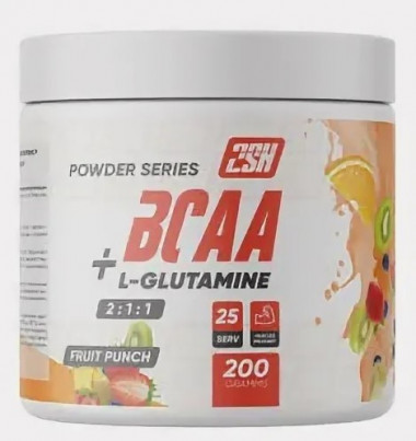 # 2SN BCAA+L-glutamine 200g (Фруктовый пунш) — 65fit