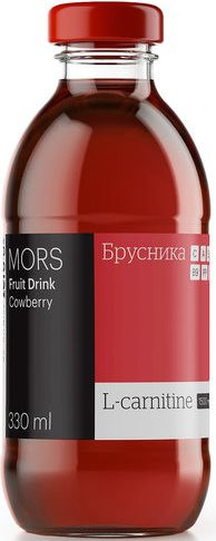 Морс низкокалорийный с L-карнитином ZERO Брусника 0,33л, Mr. Djemius ZERO фото 1 — 65fit