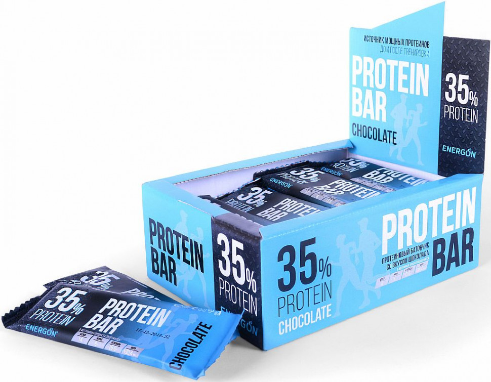 Мюсли прессованные. Батончик protein шоколад 40гр, Energon фото 1 — 65fit