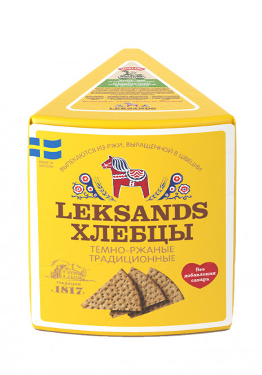 Leksands® Хлебцы хрустящие Темно-ржаные традиционные 200г — 65fit