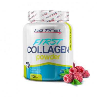 FIRST Collagen малина 200гр, BE FIRST — 65fit