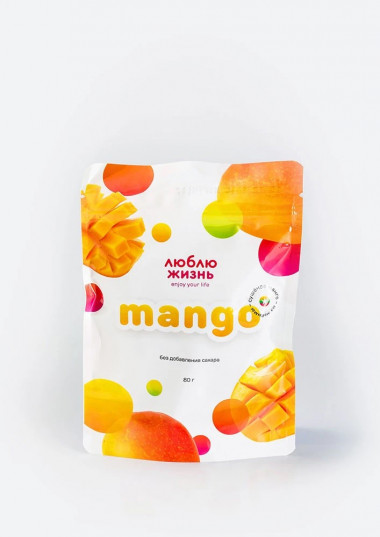 ЛЮБЛЮ ЖИЗНЬ Манго высушенный (без сахара) 80г — 65fit