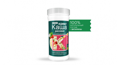 СИБИРСКАЯ® КЛЕТЧАТКА Крем-каша &quot;Рисовая с клубникой и витаминами&quot; 400г — 65fit