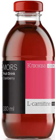 Морc низкокалорийный с L-карнитином ZERO Клюква  0,33л, Mr. Djemius ZERO — 65fit