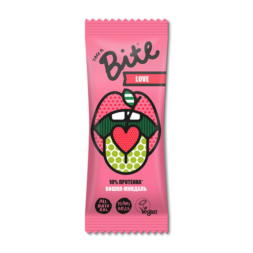BITE LOVE Батончик орехово-фруктовый "Вишня-миндаль" 45г фото 1 — 65fit