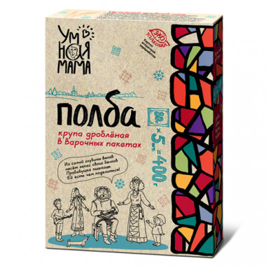 УМНАЯ МАМА Полба крупа дробленая в пакетах 80г*5/400г &mdash; 65fit
