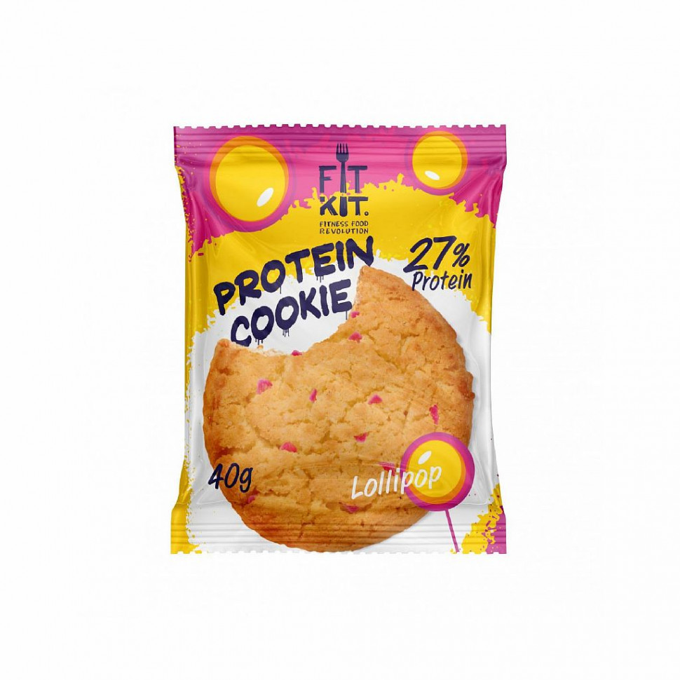 FIT KIT Protein Cookie Леденец 40г/24 фото 1 — 65fit
