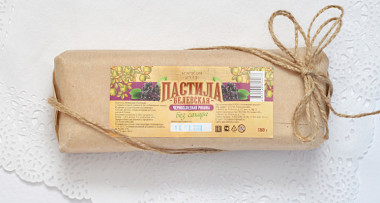 Пастила с рябиной черноплодной б/сахара 180гр в пергаменте Белевская — 65fit