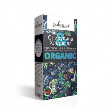 POLEZZNO Спирулина и Хлорелла прессованная в таблетки 100г &mdash; 65fit