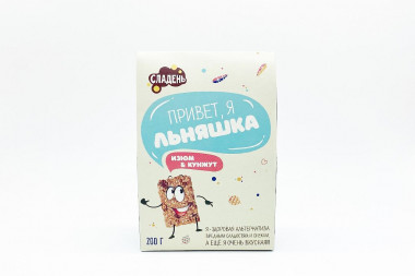 СЛАДЕНЬ Льняшки с Изюмом 200г/12 &mdash; 65fit