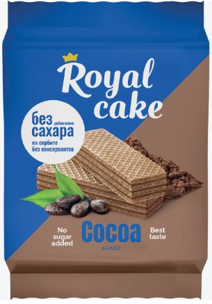 #Royal Cake Вафли на сорбите 120гр (Какао) фото 1 — 65fit