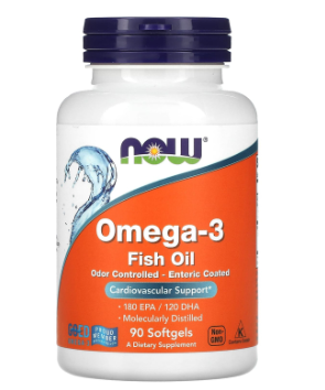 #NOW Omega 3 Enteric 90 softgels — 65fit