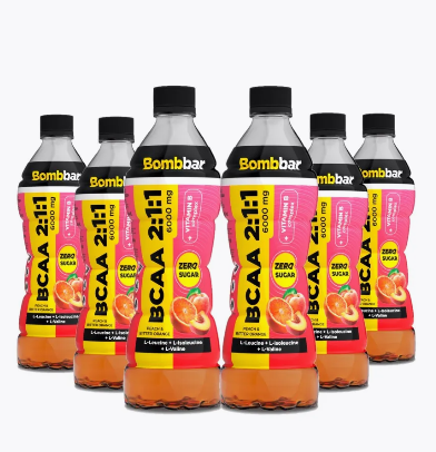 ТМ Bombbar Напиток безалкогольный слабогазированный со вкусом персика и горького апельсина 500мл фото 1 — 65fit