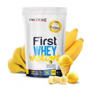 FIRST Whey instans банановое мороженое 900гр, BE FIRST — 65fit