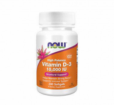 #NOW Vitamin D-3 10000 IU 240 Softgels — 65fit