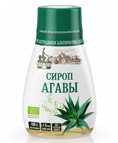 Органический светлый сироп агавы 230гр, Bionova — 65fit