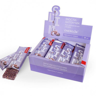 ENERGON SLIM Мюсли-батончик &quot;Черника и злаки&quot; 40г — 65fit