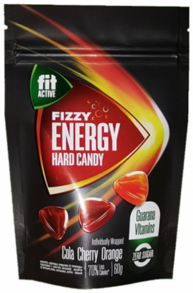Карамель леденцовая Кола-Апельсин-Вишня-Ситро 60гр, Fit Parad — 65fit