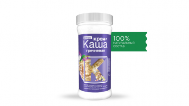СИБИРСКАЯ® КЛЕТЧАТКА Крем-каша &quot;Гречневая&quot; 400г — 65fit