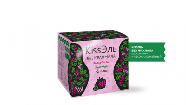 KISSЭЛЬ Кисель без крахмала &quot;Малина, мята и чиа&quot; 8 порций по 14г — 65fit