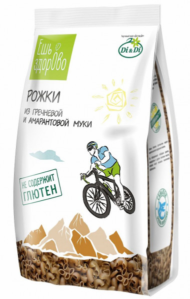 ЕШЬ ЗДОРОВО Рожки из гречневой и амарантовой муки 250г — 65fit