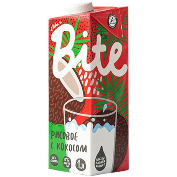 BITE MILK Напиток Рисовый с кокосом 1л фото 1 — 65fit