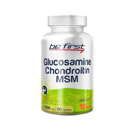 BE FIRST Glucosamine Chondroitin MSM 90 таблеток фото 1 — 65fit