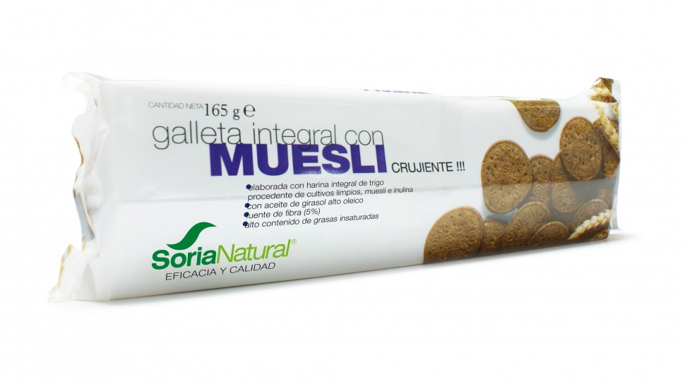 SoriaNatural® Печенье цельнозерновое с мюсли 165г фото 1 — 65fit