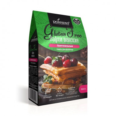 POLEZZNO Смесь для выпечки &quot;Вафли Венские оригинальные&quot; 300г — 65fit