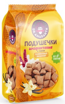 DR.AMARANTH Подушечки амарантовые с какао со вкусом ванили начинкой 100г фото 1 &mdash; 65fit