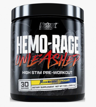 #Nutrex Hemo-Rage Unleashed 30srv Blueberry Lemonade — 65fit