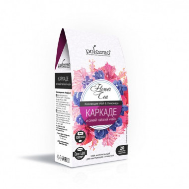 POLEZZNO Напиток &quot;Каркаде и синий тайский &quot;чай&quot; в пакетиках (20шт х 1,5г) 30г — 65fit