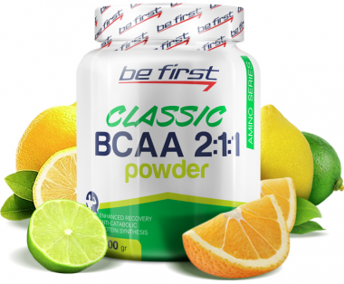 Аминокислоты BCAA 2:1:1 Vegan Instantized Цитрусовый микс 200 гр, BE FIRST — 65fit