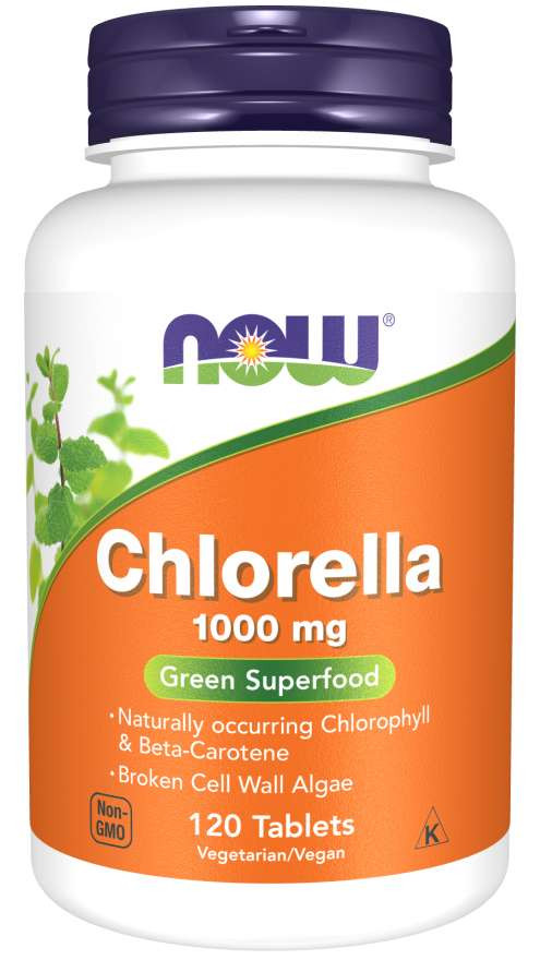 NOW Chlorella 1000 mg 120 Tablets фото 1 — 65fit
