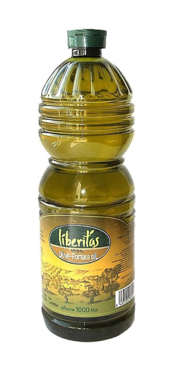 Масло Оливковое раф. из выжим с добав. нераф. 1000мл (Liberitas Pomace) ПЭТ круглая бутылка &mdash; 65fit