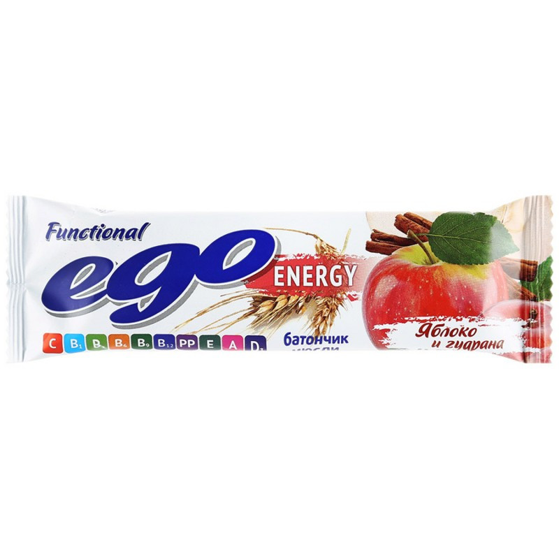 EGO ENERGY Батончик мюсли БАД "Яблоко с витаминами" 25 г фото 1 — 65fit